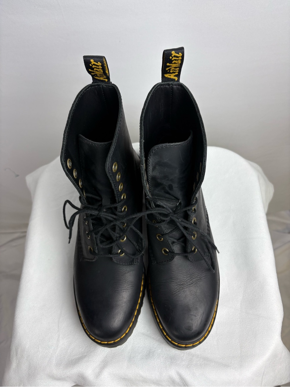 Dr. Martens Black Lace-Up Combat Boots - Picture 3 of 10